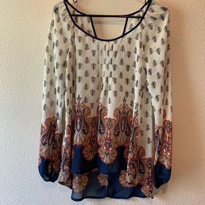Blu Pepper Peasant Top